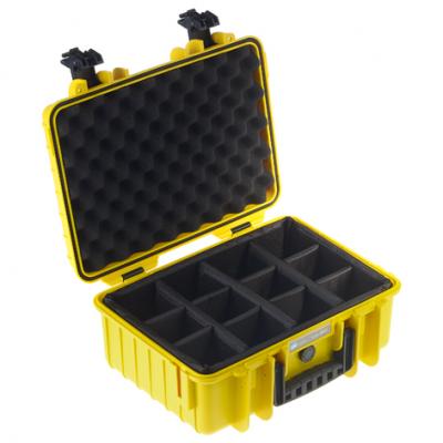 B&W outdoorový kufr typ 4000, s nastavitelnými dělícími přepážkami, žlutý