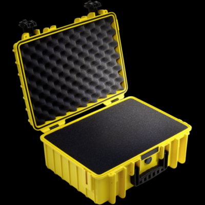 Outdoorový kufr typ 5000 žlutý, s předřezanou pěnovou výplní