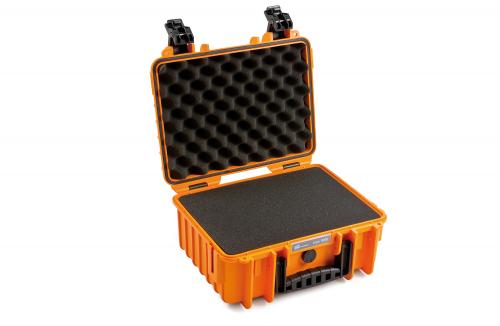 Outdoorový kufr typ 3000 oranžový, s předřezanou pěnovou výplní