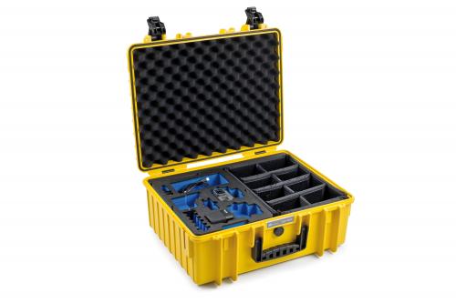 B&W outdoorový kufr typ 6000, s výplní pro 2 x výplň typu 3000, žlutý