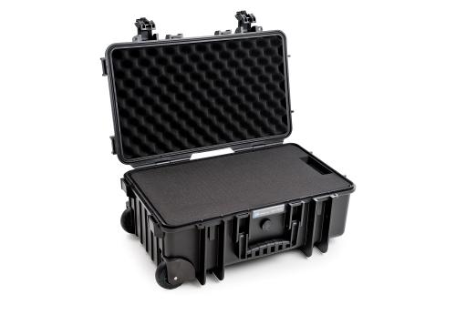 B&W outdoorový kufr typ 6600, s předřezanou pěnovou výplní, černý