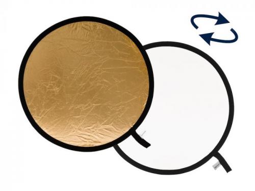 Odrazná deska Ø 95 cm zlatá/bílá