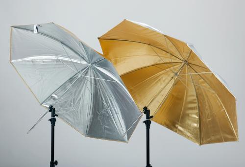 Deštník oboustr. stříbrná/zlatá o 100 cm
