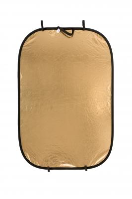 Odrazná deska 1,8 x 1,25 m zlatá/bílá
