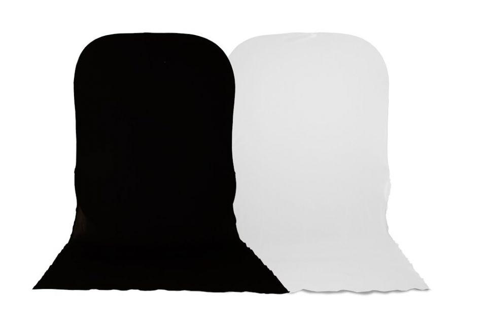Skládací pozadí oboustranná 1,8 x 2,15 m černé/bílé + translucent Skládací pozadí oboustranná 1,8 x 2,15 m černé/bílé + translucent