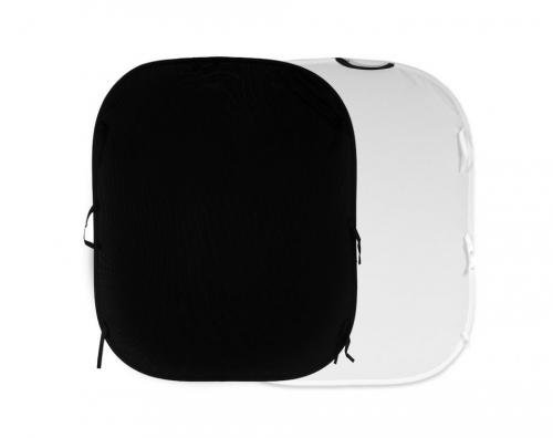 Skládací pozadí oboustranná 1,8 x 2,15 m černé/bílé