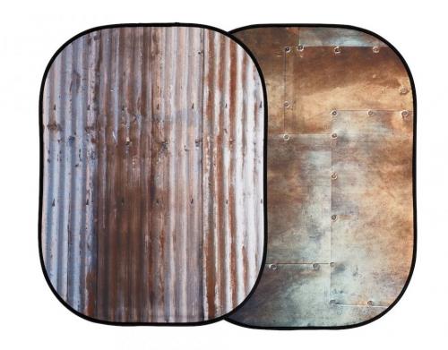 Urban skládací pozadí  1,5 x 2,1 m Corrugated/Metal