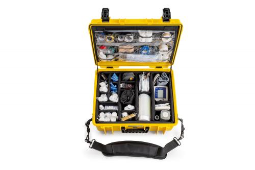 B&W outdoorový kufr typ 6000 pro pro lékaře, žlutý