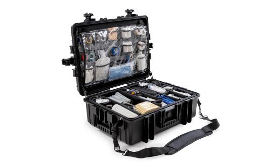 B&W outdoorový kufr typ 6500 pro pro lékaře, černý