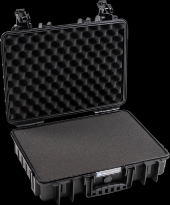 B&W outdoorový kufr typ 5040, s předřezanou pěnovou výplní, černý