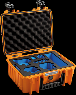 B&W Outdoorový kufr typ 3000 pro GoPro Hero 11 (velikost i pro GoPro Hero 9/10), nabíječka, oranžový