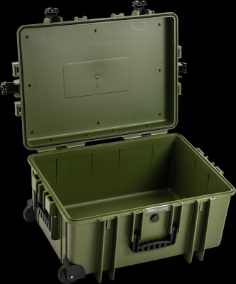 B&W outdoorový kufr typ 6800, prázdný, bronzově-zelený