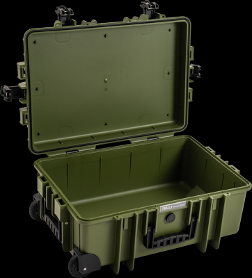 B&W outdoorový kufr typ 6700, prázdný, bronzově-zelený