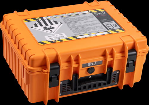 B&W outdoorový kufr Battery.case 908.8 pro transport a úschovu vibitých lithiových baterií, oranžový