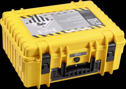 B&W outdoorový kufr Battery.case 908.8 pro transport a úschovu vibitých lithiových baterií, žlutý