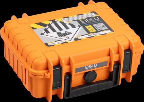 B&W outdoorový kufr Battery.case P908.8 pro transport a úschovu vibitých lithiových baterií, oranžový