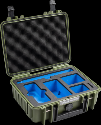 B&W outdoorový kufr typ 1000 pro Insta360 X4, bronzově-zelený