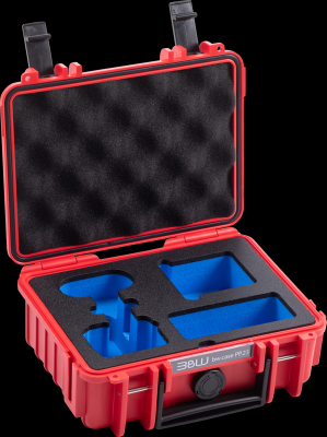 B&W Outdoorový kufr typ PP.23. pro Insta360 GO3/GO3S, červený