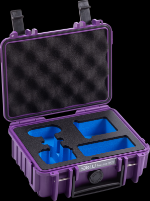 B&W Outdoorový kufr typ PP.23. pro Insta360 GO3/GO3S, fialový